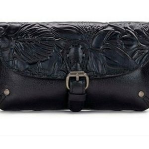 Patricia Nash Leath Black Tool Fanny Pack Belt Bag
